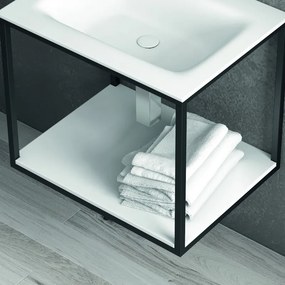Mobile sospeso 60 cm con struttura metallica e ripiano SOP-60 - KAMALU