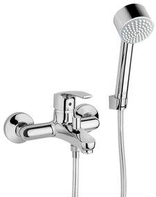 Gruppo vasca esterno Jacuzzi   rubinetteria con doccia duplex Lucente ottone cromo