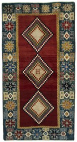 Gabbeh Tappeto persiano 160x80 Rosso (Iran) Annodato A Mano