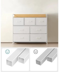 Armadietto con cassetti KIRA bianco/marrone