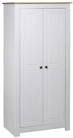 Armadio bianco 80x50x171,5 cm legno massello pino panama range