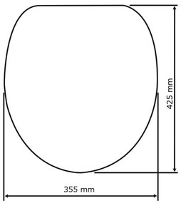 Sedile per WC scuro con chiusura facilitata Wengé, 43 x 37 cm - Wenko