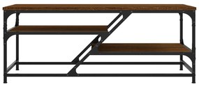 Tavolino salotto rovere marrone 100x49x40 cm legno multistrato