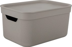 Scatola di plastica con coperchio Deco - Rotho