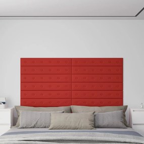 Pannelli Murali 12 Pz Rosso Vino 90x15 Cm İn Similpelle 1,62 M² /