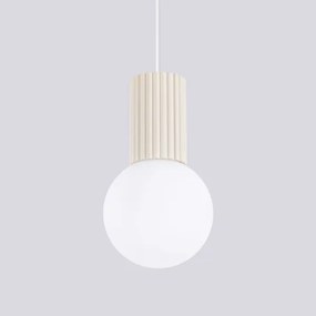 Sollux SL.1719 - Lampadario a sospensione con filo HALO 1xG9/8W/230V diametro 12 cm color crema