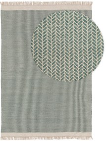 benuta Pure Tappeto di lana Kim Menta 120x170 cm - Tappeto fibra naturale