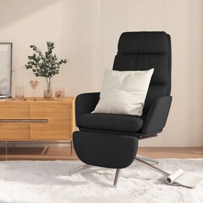Poltrona Relax Con Poggiapiedi Nera İn Tessuto /