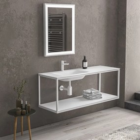 Mobile sospeso 135 cm struttura metallica e ripiano SOP-135 - KAMALU