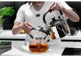 Bollitore in acciaio inox lucido con stantuffo , 1,5 l Diamante - Vialli Design