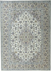 Kashan Tappeto 340x250 Beige (Iran) Annodato A Mano
