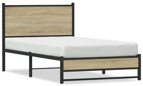 Giroletto Senza Materaso İn Metallo Rovere Sonoma 100x190 Cm /