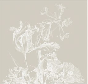 Carta da parati Engraved Flowers