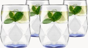 Set di 4 bicchieri in vetro borosilicato Geo Fondo