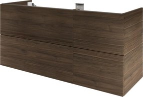 Mobile da bagno sospeso sotto lavabo L 70 x H 50 x P 50 cm bianco, 2 cassetti Neo, Maniglie acquistabili separatamente