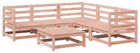 Set divani da giardino 6 pz in legno massello abete douglas