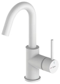 Rubinetto per lavabo TAYRONA bianco verniciato opaco HUBER H 26.4 cm