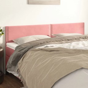 Testiere 2 Pz Rosa 100x5x78/88 Cm İn Velluto /
