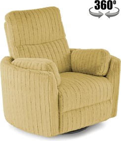 Poltrona relax PEGAS in tessuto color senape