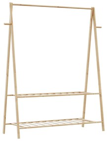 Appendiabiti Con Ripiani 132x45,5x150,5 Cm İn Bambù /
