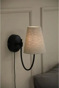 Lampada da parete nera/beige con alimentazione a corrente Amar – Markslöjd