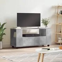 Mobile Porta TV Grigio Cemento 102x34,5x43cm Legno Multistratocod mxl 130081