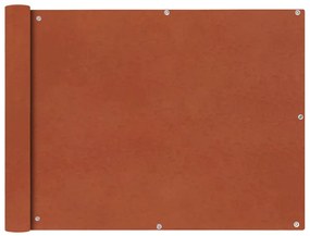 Paravento Da Balcone İn Tessuto Oxford 90x600 Cm Terracotta /