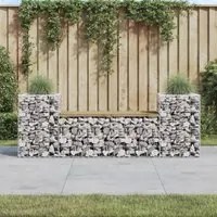 Panca da Giardino Design Gabbione 183x41x60,5cm Pino Impregnato 834389