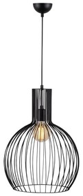 Lampadario nero con paralume in metallo ø 38 cm Fellini – Opviq lights