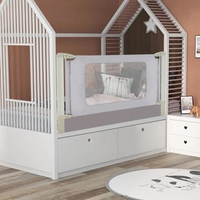 Costway Sbarra di sicurezza per bambini con altezza regolabile sollevamento verticale, Sbarra per letto Grigio 3 Lunghezze