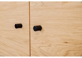 Libreria nera in rovere 90x180 cm Jungend - Woodman