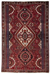 Shiraz Tappeto 120 x 170 Rosso (Iran) Annodato A Mano