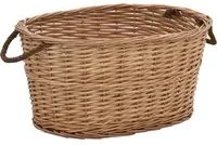 Cesta per Legna con Maniglie 58x42x29cm Salice Naturale cod mxl 13818