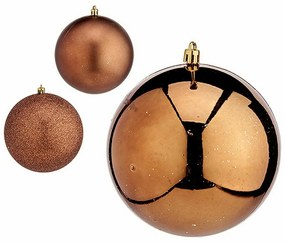 Set di palline di Natale Marrone Plastica 12 x 13 x 12 cm (6 Unità)