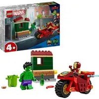 Iron Man con moto e The Hulk Lego Super Heroes Marvel