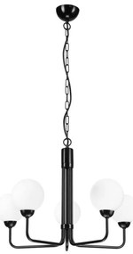 Lampadario a sospensione con catena TIFFY 5xG9/5W/230V nero