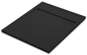 Piatto doccia SENSEA in resina Neo nero L 80 x L 100 x H 3 cm opaco effetto pietra