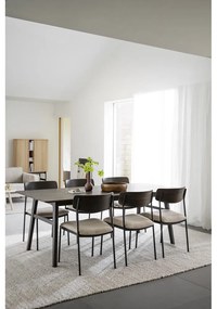 Sedie da pranzo color crema e marrone scuro in un set di 2 pezzi Maymont - Rowico