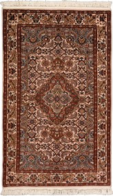 Persian Tappeto 130x80 Beige (Indian) Annodato A Mano