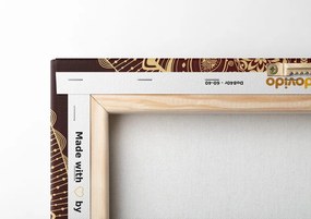Quadro su tela – Mandala ornamentale con pizzo in bordeaux