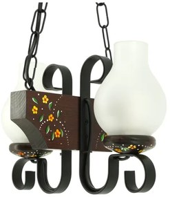 Brilagi - Lampadario a catena QUEEN 2xE14/40W/230V faggio/wengé