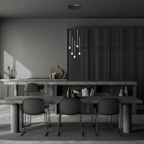 Rabalux 72360 - Lampadario a sospensione con filo RAMIRA 5xG9/5W/230V nero