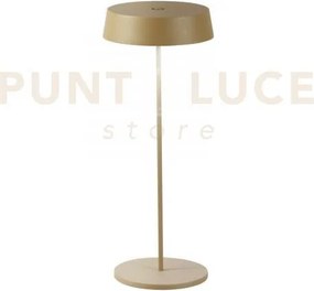 Lampada da tavolo ricaricabile led cocktail oro 2,2w 192lm 3000k di...