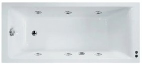 Vasca idromassaggio rettangolare Galaxy confort,bianco ,160, 160 cm, 6 bocchette, SANYCCES