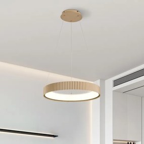 Brilagi - Lampada a sospensione dimmerabile con cavo FALCON MODERN LED/30W/230V 40 cm beige + telecomando