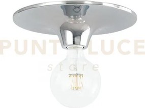 Plafoniera vesevus cromo 1 luce attacco e27 30x30x8cm in metallo