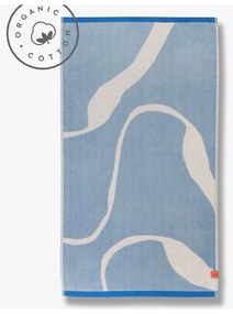 Asciugamani bianchi e blu in set da 2 pezzi in cotone biologico 50x90 cm Nova Arte - Mette Ditmer Denmark