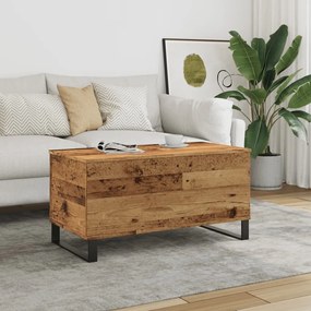 Tavolino Da Salotto Legno Antico 90x44,5x45 Cm İn Truciolato /