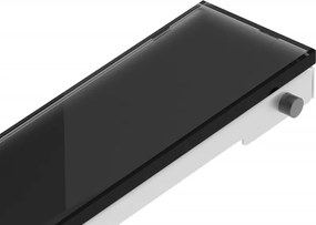 Mexen Flat MGB copertura per scarico lineare 80 cm, vetro nero - 1026080