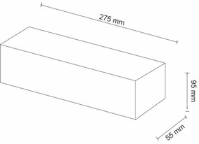Applique CEGIELKA 1xE14/12W/230V gesso/bianco